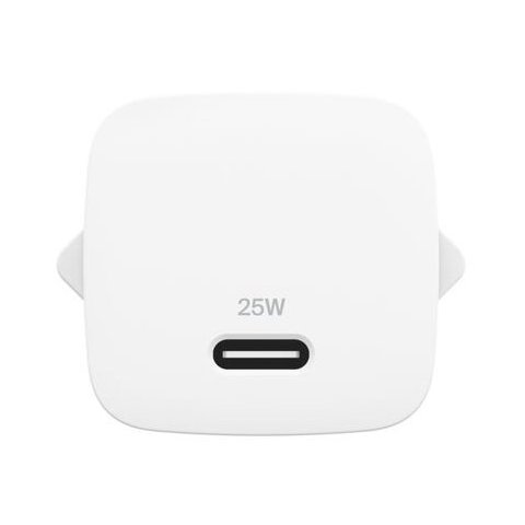 Cargador De Pared Belkin Wca012kq1mwh-b6 Usb-c Pd 25w + Cable Usb-c A Usb-c 1m Color Blanco