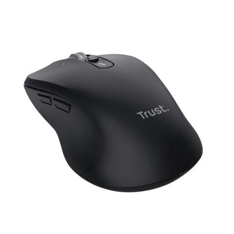 Mouse Trust Wireless Y Bluetooth Ferro Negro 3200 Dpi Ajustable 9 Botones 3 Dispositivos 