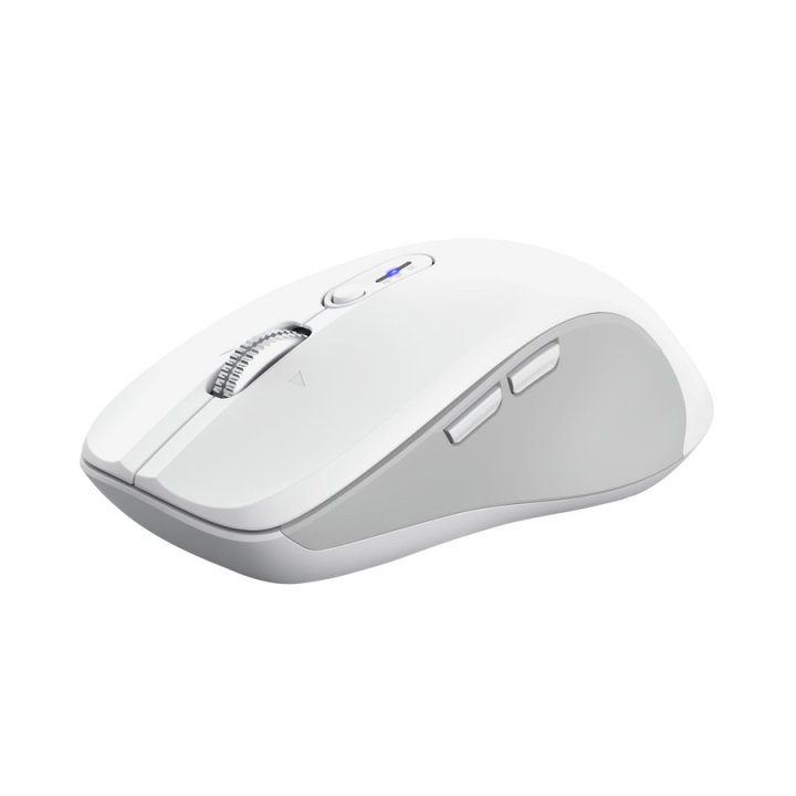 Mouse Trust Wireless Y Bluetooth Ferro Blanco 3200 Dpi Ajustable 9 Botones 3 Dispositivos 