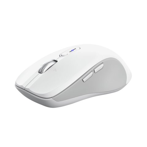 Mouse Trust Wireless Y Bluetooth Ferro Blanco 3200 Dpi Ajustable 9 Botones 3 Dispositivos 