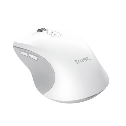 Mouse Trust Wireless Y Bluetooth Ferro Blanco 3200 Dpi Ajustable 9 Botones 3 Dispositivos 