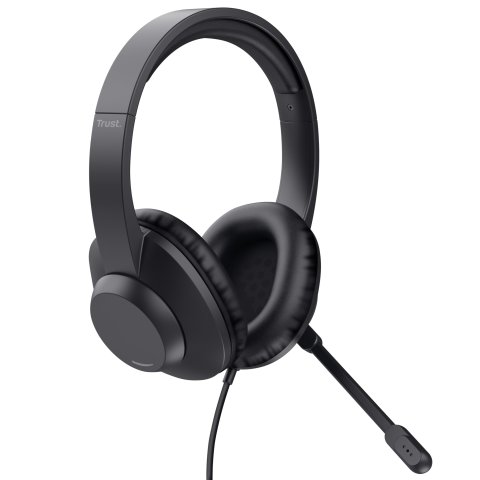 Headset Trust Ayda Max Color Negro Jack 3.5mm Cable 1,8m