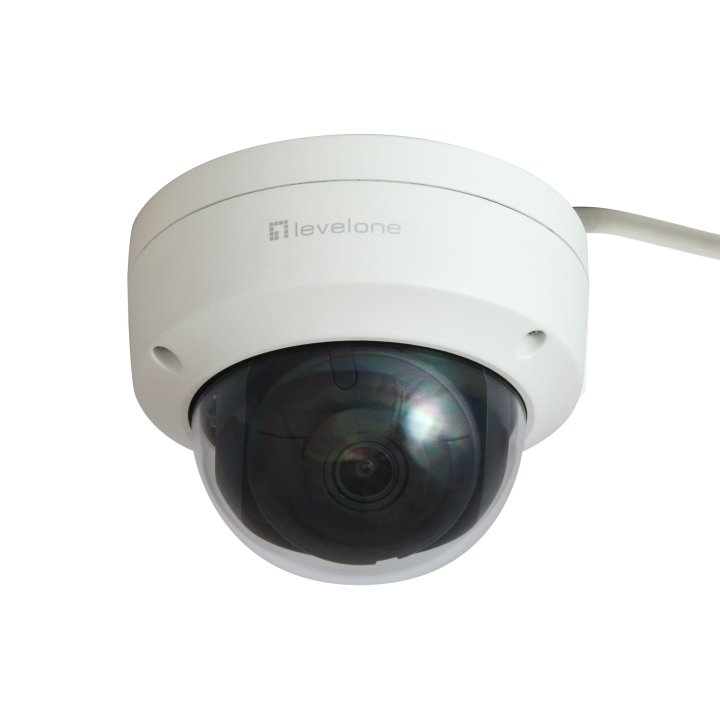 Camara Exterior Ip Level One Fcs-3403 Gemini Fija Domo 4mp H.265 Ip67 Poe Cms 