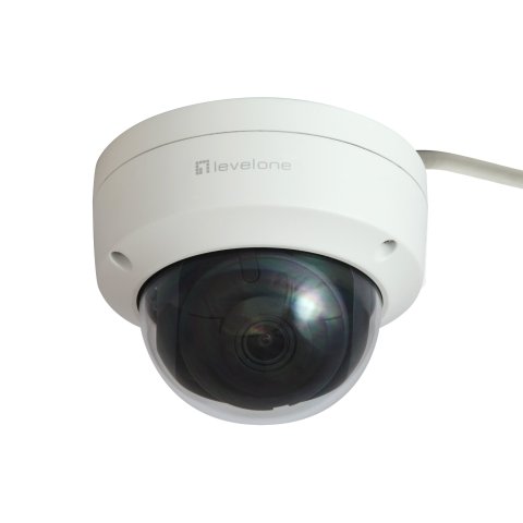 Camara Exterior Ip Level One Fcs-3403 Gemini Fija Domo 4mp H.265 Ip67 Poe Cms 