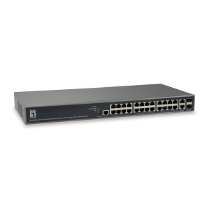 Switch Gestionable Levelone L3 Gep-2682 26p 24xgb Poe 2x Rj45 sfp 370w
