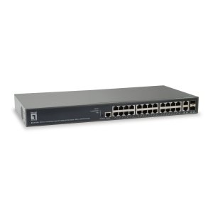 Switch Gestionable Levelone L3 Gep-2681 26p 24xgb Poe 2x Rj45 sfp 185w