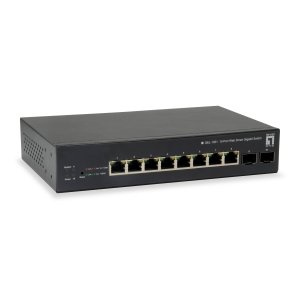 Switch Semigestionable Level One Gep-1051 10p 8xgb Poe 2xgb Sfp 70w Carcasa Metalica 