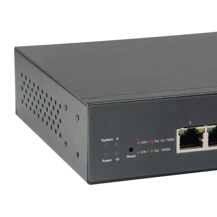 Switch Semigestionable Level One Gep-1051 10p 8xgb Poe 2xgb Sfp 70w Carcasa Metalica 