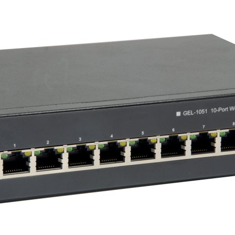 Switch Semigestionable Level One Gep-1051 10p 8xgb Poe 2xgb Sfp 70w Carcasa Metalica 