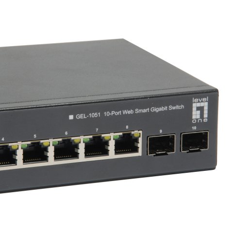Switch Semigestionable Level One Gep-1051 10p 8xgb Poe 2xgb Sfp 70w Carcasa Metalica 