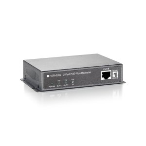 Poe Extender Level One Por-0202 Poe-plus 2 Puertos Conectable En Cascada Extiende 100m