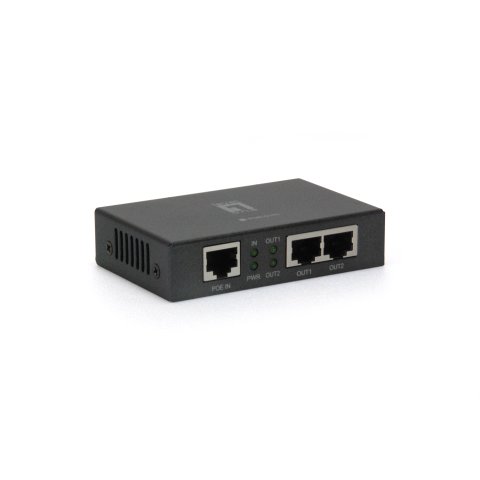 Poe Extender Level One Por-0103 2 Puertos Poe+ Extiende 100m