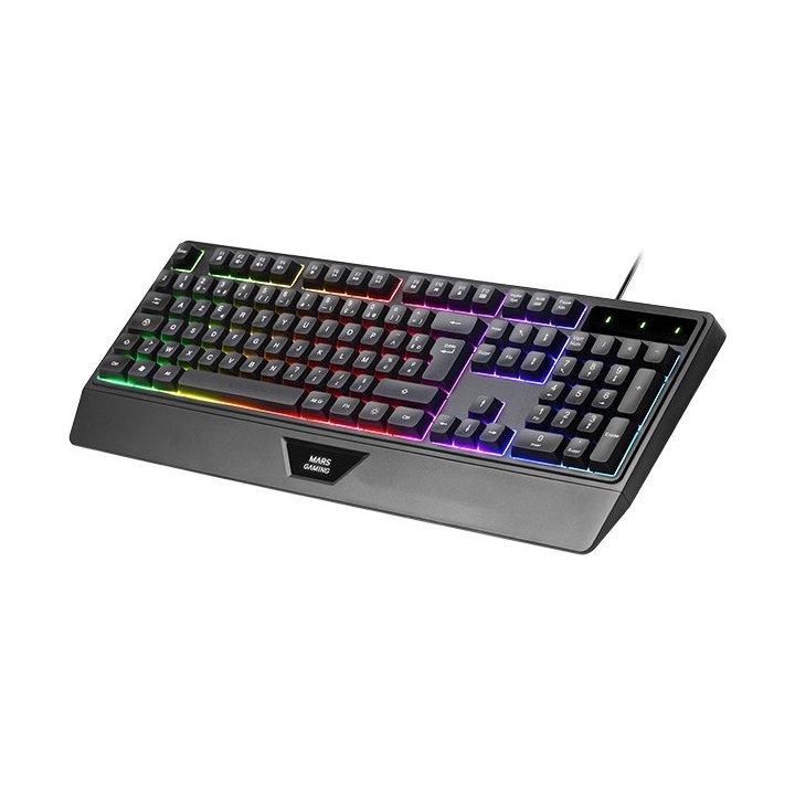 Teclado Mouse Headset Y Alfombrilla Mars Gaming Mcp124profr H-mech Rgb 3200dpi Negro Frances
