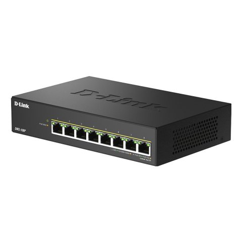 Switch No Gestionable Dlink Dms-108p 8p Multigigabit Poe++ 2,5g Carcasa Metalica Sobremesa No Rack