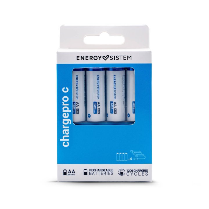 Pilas Aa Recargables Energy Sistem Con Conector Usb-c 740mwh Pack De 4
