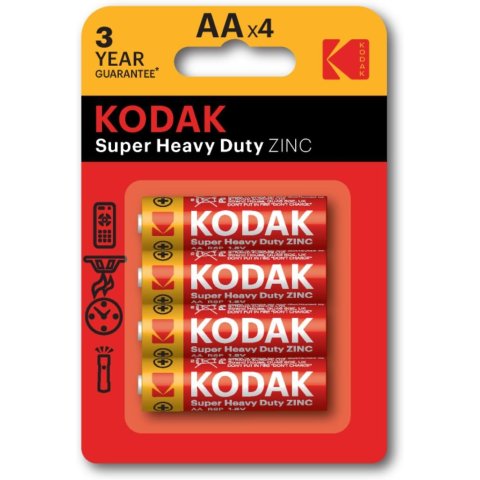 Pilas Aa Kodak Extra Heavy Duty Zinc Lr6 Pack 4...