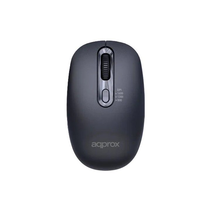 Mouse Approx Wireless Appxm200 2.4ghz 1600 Dpi 4 Botones Color Negro