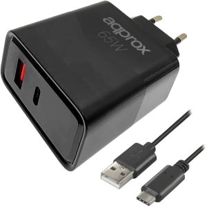 Cargador De Pared Approx Appusbwall65w 1xusb-c Pd 1xusb-a... 2