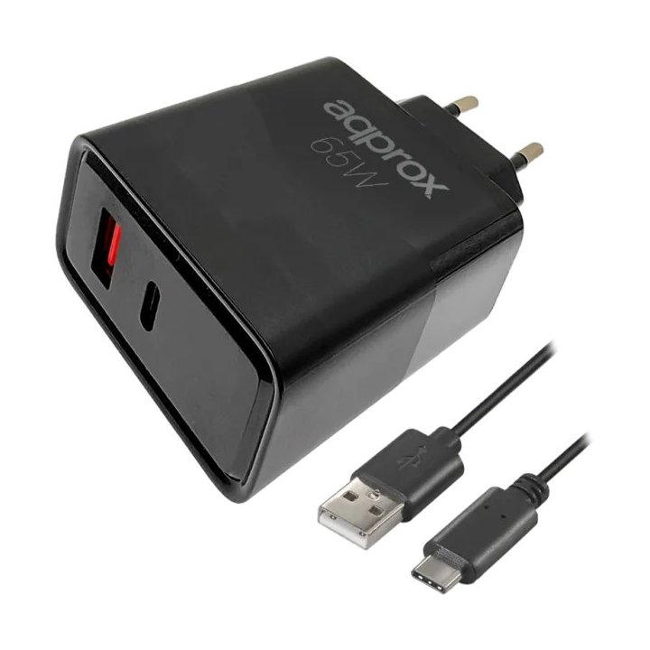 Cargador De Pared Approx Appusbwall65w 1xusb-c...