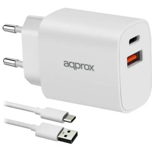 Cargador Usb Approx Appusbwall20w 1xusb-c Pd 1xusb-a 20w...