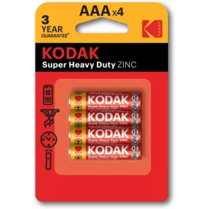 Pilas Aaa Kodak Extra Heavy Duty Zinc Lr3 Pack 4 Unidades...