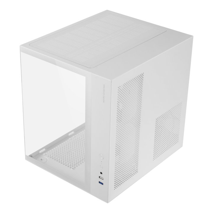 Caja Atx Cube Mars Gaming Mcvonew Blanco Cristal Continuo Gpu 334mm 1x3.5 2x2.5 