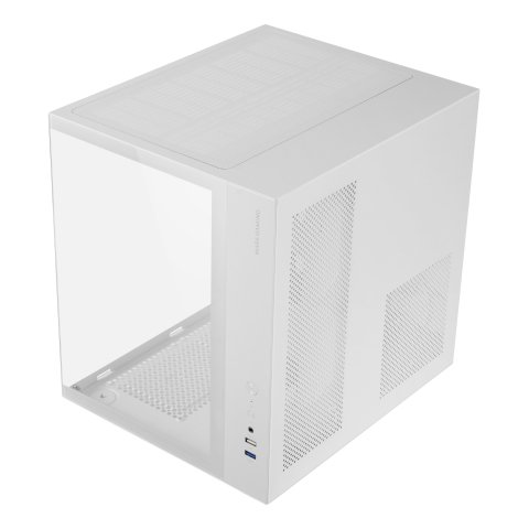 Caja Atx Cube Mars Gaming Mcvonew Blanco Cristal Continuo Gpu 334mm 1x3.5 2x2.5 