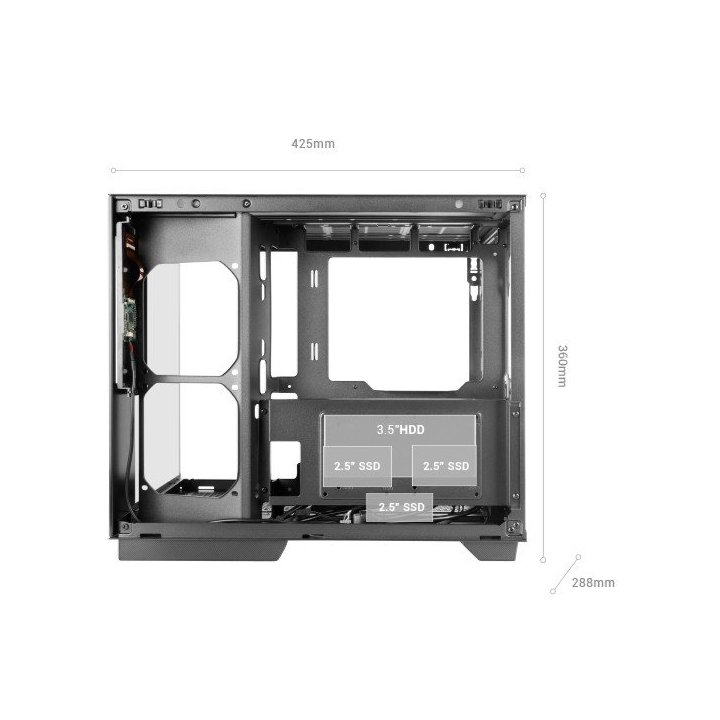 Caja Atx Cube Mars Gaming Mcmirage Negro...