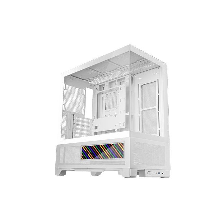 Caja Atx Mars Gaming Mclcdx Blanco Cristal Templado Continuo Lcd Gpu 425mm 3x2.5 O 3x3.5