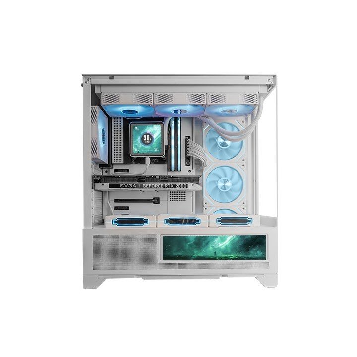 Caja Atx Mars Gaming Mclcdx Blanco Cristal...