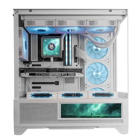 Caja Atx Mars Gaming Mclcdx Blanco Cristal...