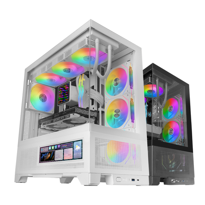Caja Atx Mars Gaming Mclcdx Blanco Cristal...