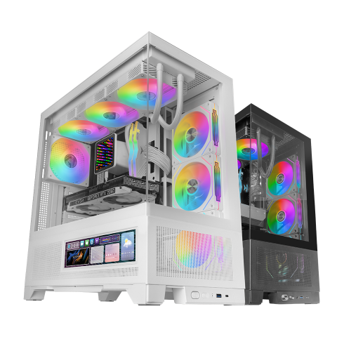 Caja Atx Mars Gaming Mclcdx Blanco Cristal...