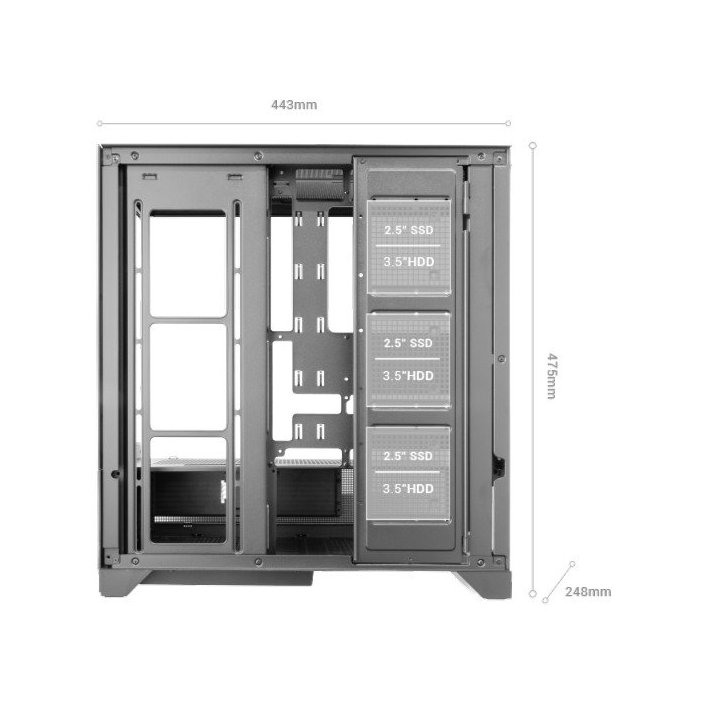 Caja Atx Mars Gaming Mclcdx Negro Cristal...