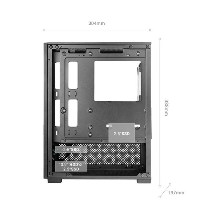 Caja Microatx Gaming Mars Gaming Mc-se2 Black...