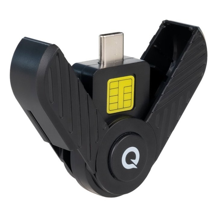 Lector Externo De Dnie Tooq Vision Tqr-3011b Usb-c 2.0 Dnie 4.0 Negro