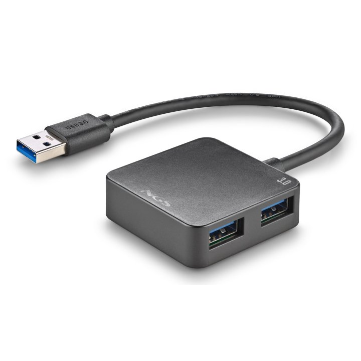 Hub  Usb 3.0 Ngs Ihub Tiny 3.0 4xusb-a Cable Integrado Color Negro