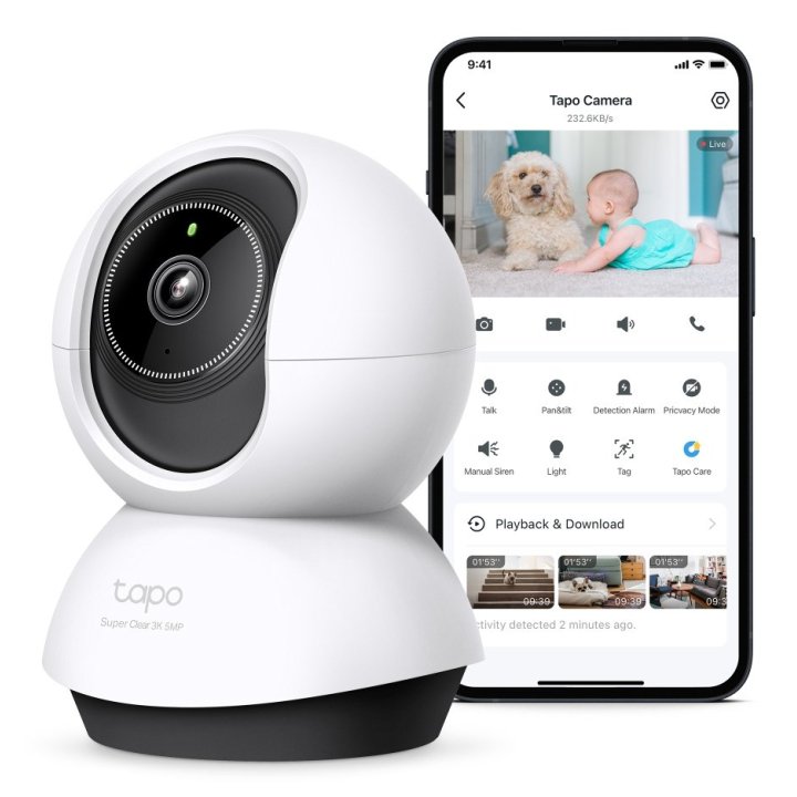 Camara Ip Interior Wifi Tp-link Tapo Tc74 3k 5mp V.nocturna Audio Bidireccional