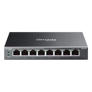 Switch Semigestionable Tp-link Omada Es208gp 8p 8xlan 1gb Poe+ Metal