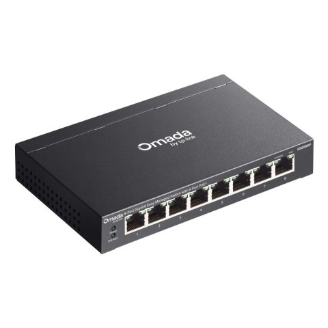 Switch Semigestionable Tp-link Omada Es208gp 8p 8xlan 1gb Poe+ Metal