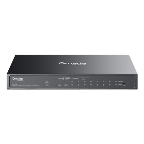 Switch Semigestionable Tp-link Omada Es210gp 10p 9xlan 1gb 8xpoe+ 1x Combo Sfp Rj45 Metal