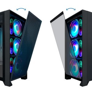 Caja Atx Semitorre Coolbox Ge2000 Dualview Gpu Max. 395mm 2x3.5 1x2.5 Negro 2