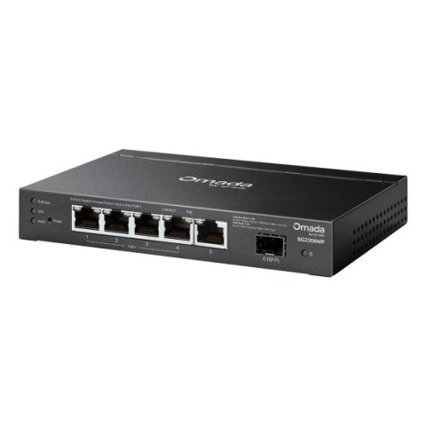 Switch Poe+ No Gestionable Tp-link Sg2206mp 6p 5xrj45 1gbps 4xpoe+ 1xsfp Gbps 63w