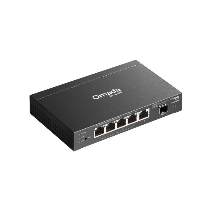 Switch Poe+ No Gestionable Tp-link Sg2206mp 6p 5xrj45 1gbps 4xpoe+ 1xsfp Gbps 63w