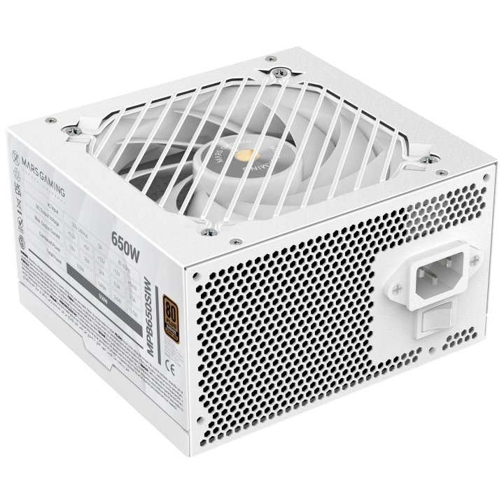 Fuente De Alimentacion Mars Gaming 650w Mpb650siw Extreme Silence 80 Plus Bronze Blanco