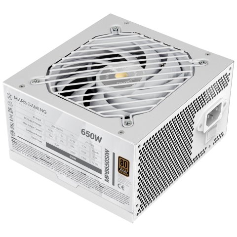 Fuente De Alimentacion Mars Gaming 650w Mpb650siw Extreme Silence 80 Plus Bronze Blanco
