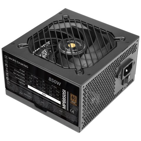 Fuente De Alimentacion Mars Gaming 850w Mpb850si Extreme Silence 80 Plus Bronze Negro