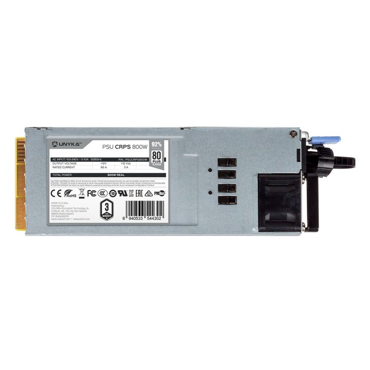 Fuente De Alimentacion Redundante Unykach 2 Fuentes Psucrps800wr 80+ Platinium Apfc Activo