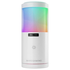 Micrófono De Estudio Profesional Mars Gaming Mmicscw Adc 192khz 24bit Brazo Mecanico Filtro Pop Argb Blanco 2