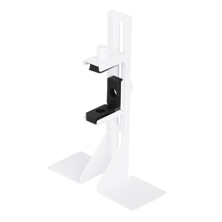 Soporte Para Vga Universal Abysm Ab451001 Blanco Metalico Regulable Base Con Adhesivo